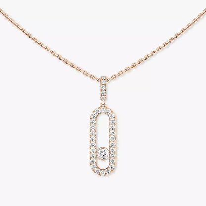 [moco jewelrys ]Move Uno Diamond Necklace in Rose Gold