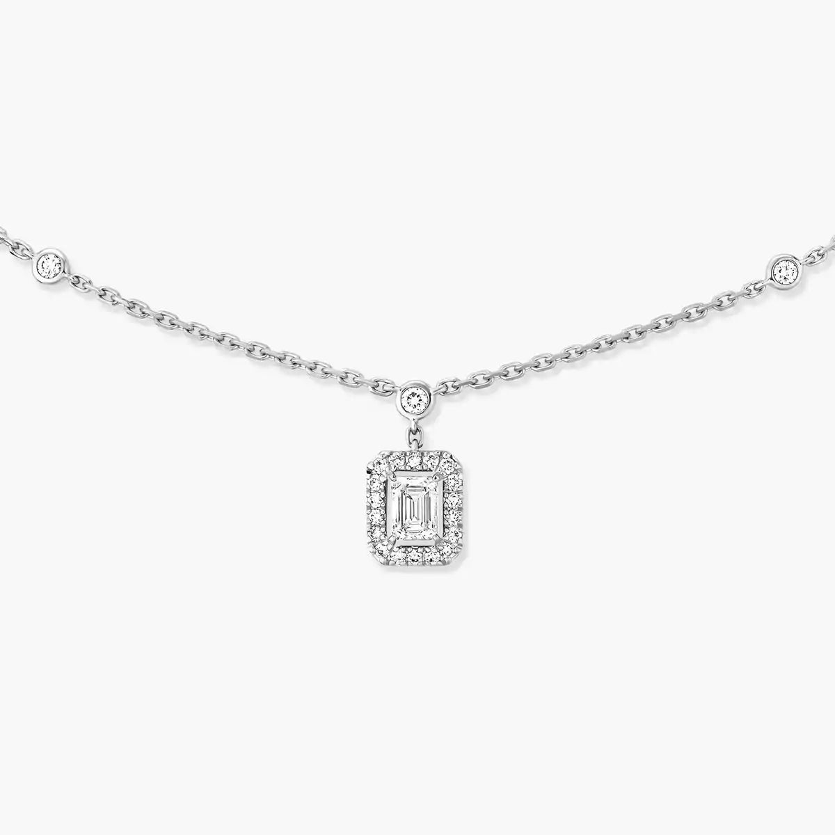[moco jewelrys ]My Twin Diamond Necklace in Silver