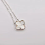 ¡®Star¡¯CLOVER  15MM WHITE MOTHER-OF-PEARL SILVER