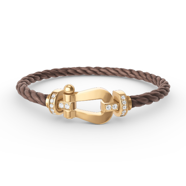 ¡®Star¡¯FORCE LARGE HORSESHOE HALF DIAMOND BRACELET GOLD