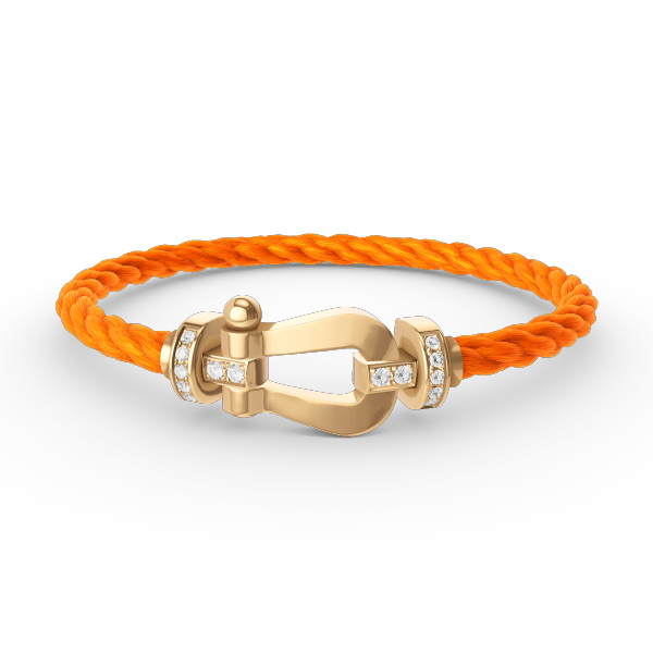 ¡®Star¡¯FORCE LARGE HORSESHOE HALF DIAMOND BRACELET GOLD