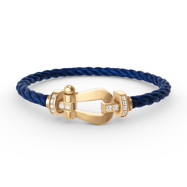 ¡®Star¡¯FORCE LARGE HORSESHOE HALF DIAMOND BRACELET GOLD