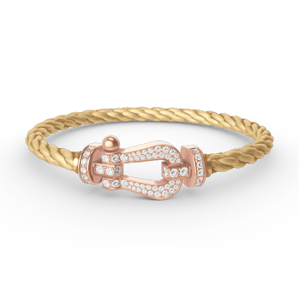 ¡®Star¡¯FORCE LARGE HORSESHOE FULL DIAMOND BRACELET ROSE GOLD