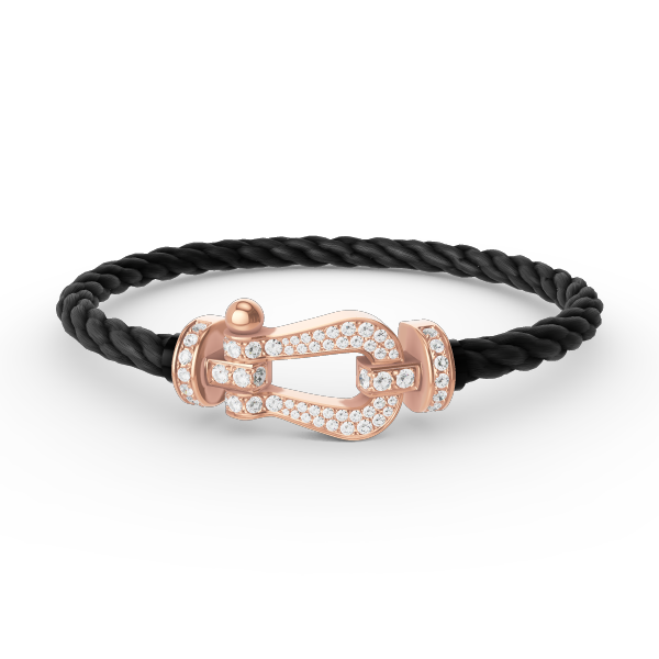 ¡®Star¡¯FORCE LARGE HORSESHOE FULL DIAMOND BRACELET ROSE GOLD