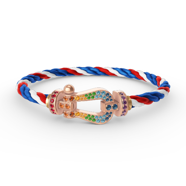 ¡®Star¡¯FORCE LARGE HORSESHOE  COLORED DIAMOND BRACELET ROSE GOLD