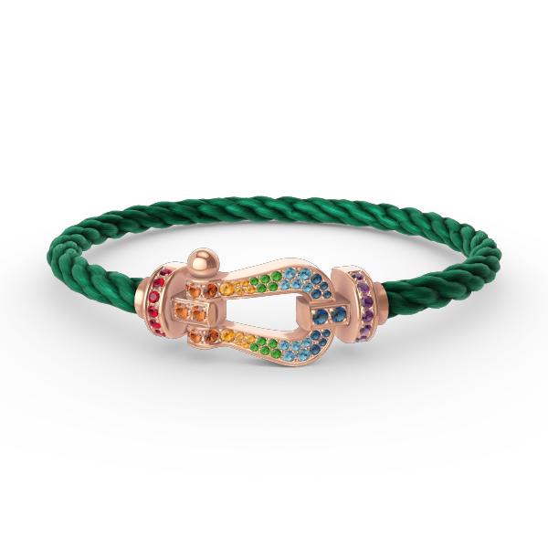 ¡®Star¡¯FORCE LARGE HORSESHOE  COLORED DIAMOND BRACELET ROSE GOLD