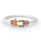¡®Star¡¯FORCE LARGE HORSESHOE  COLORED DIAMOND BRACELET ROSE GOLD