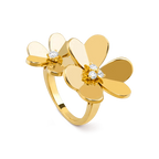 ¡®Star¡¯CLOVER COMOS GOLD DIAMOND RING