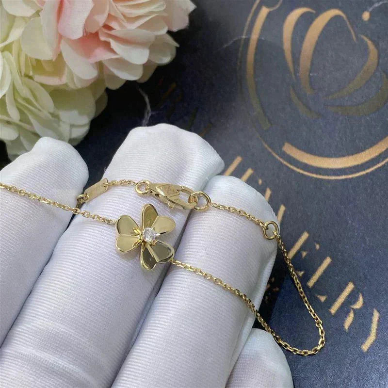 ¡®Star¡¯FRIVOLE GOLD FLOWER PINK MALACHITE BRACELET