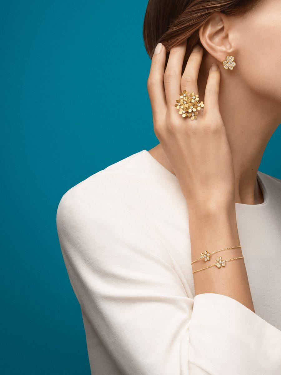 ¡®Star¡¯FRIVOLE GOLD FLOWER DIAMOND EARRINGS