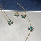 ¡®Star¡¯FRIVOLE  FLOWER MALACHITE EARRINGS