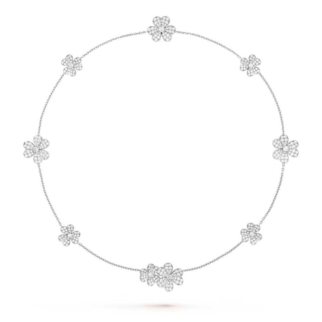 ¡®Star¡¯FRIVOLE SILVER 9 FLOWERS NECKLACE