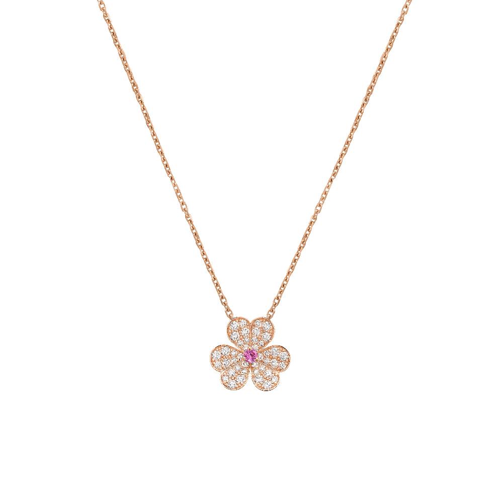 ¡®Star¡¯FRIVOLE ROSE GOLD FLOWER DIAMOND NECKLACE