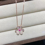 ¡®Star¡¯FRIVOLE ROSE GOLD FLOWER DIAMOND NECKLACE