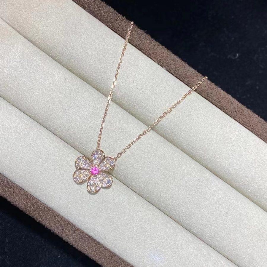 ¡®Star¡¯FRIVOLE ROSE GOLD FLOWER DIAMOND NECKLACE