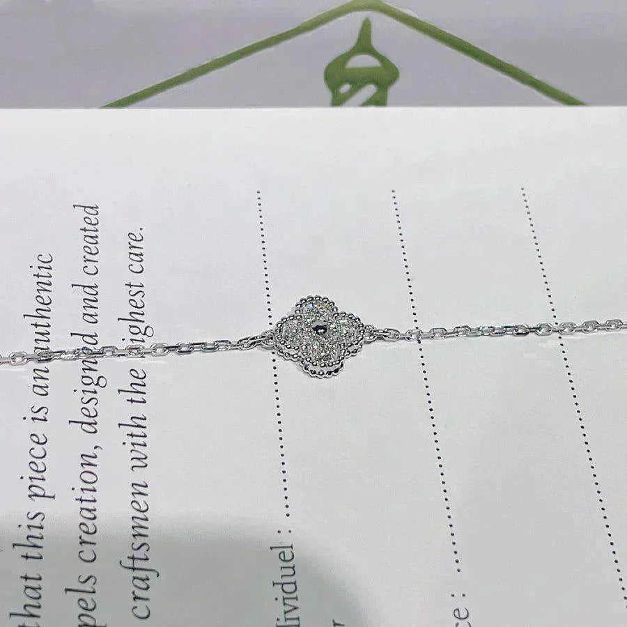 ¡®Star¡¯CLOVER  SINGLE FLOWER BRACELET SILVER