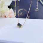 ¡®Star¡¯CLOVER ONYX SINGLE FLOWER BRACELET
