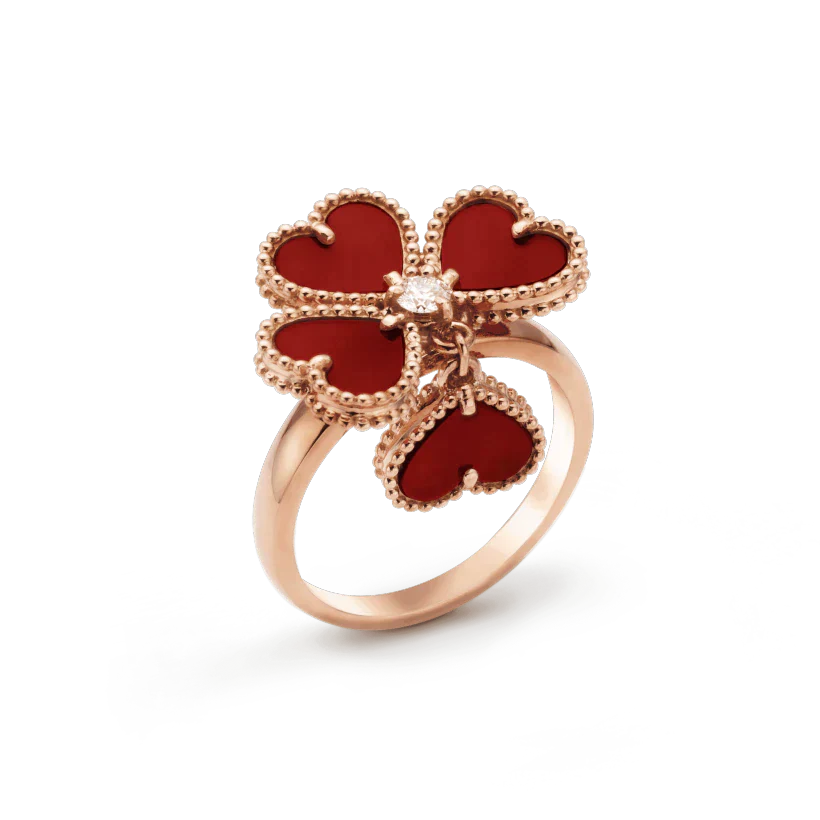 ¡®Star¡¯SWEET CLOVER CARNELIAN RING