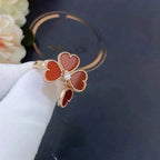 ¡®Star¡¯SWEET CLOVER CARNELIAN RING
