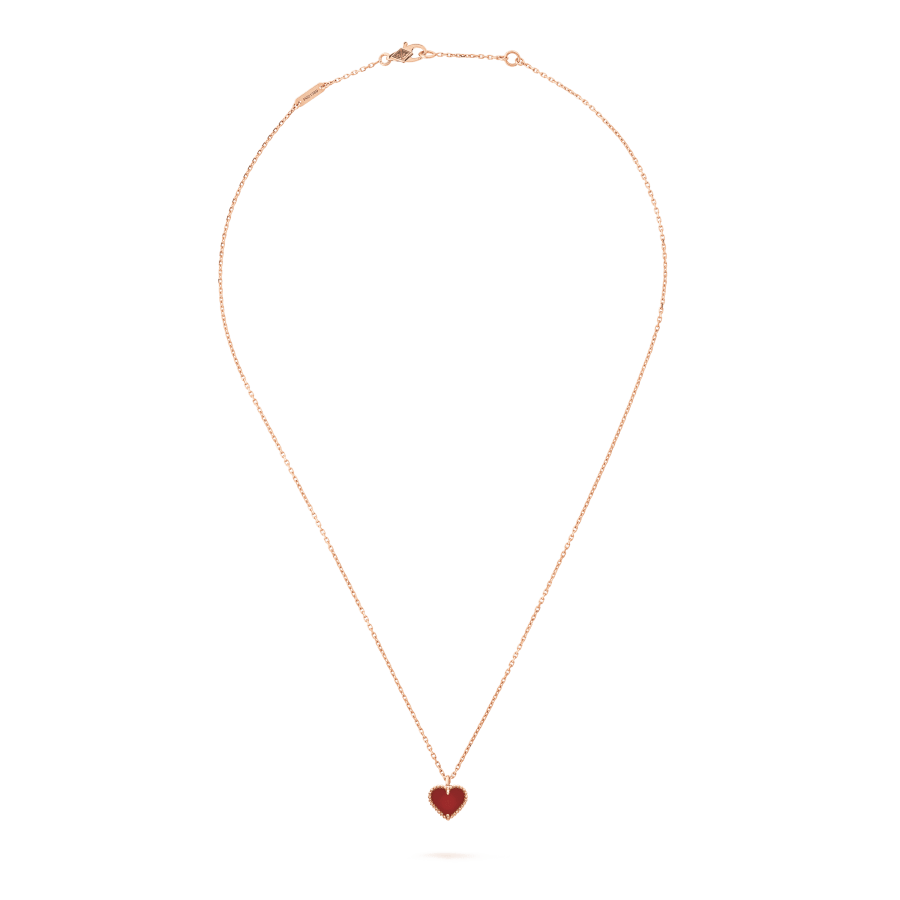 ¡®Star¡¯SWEET CLOVER CARNELIAN HEART NECKLACE
