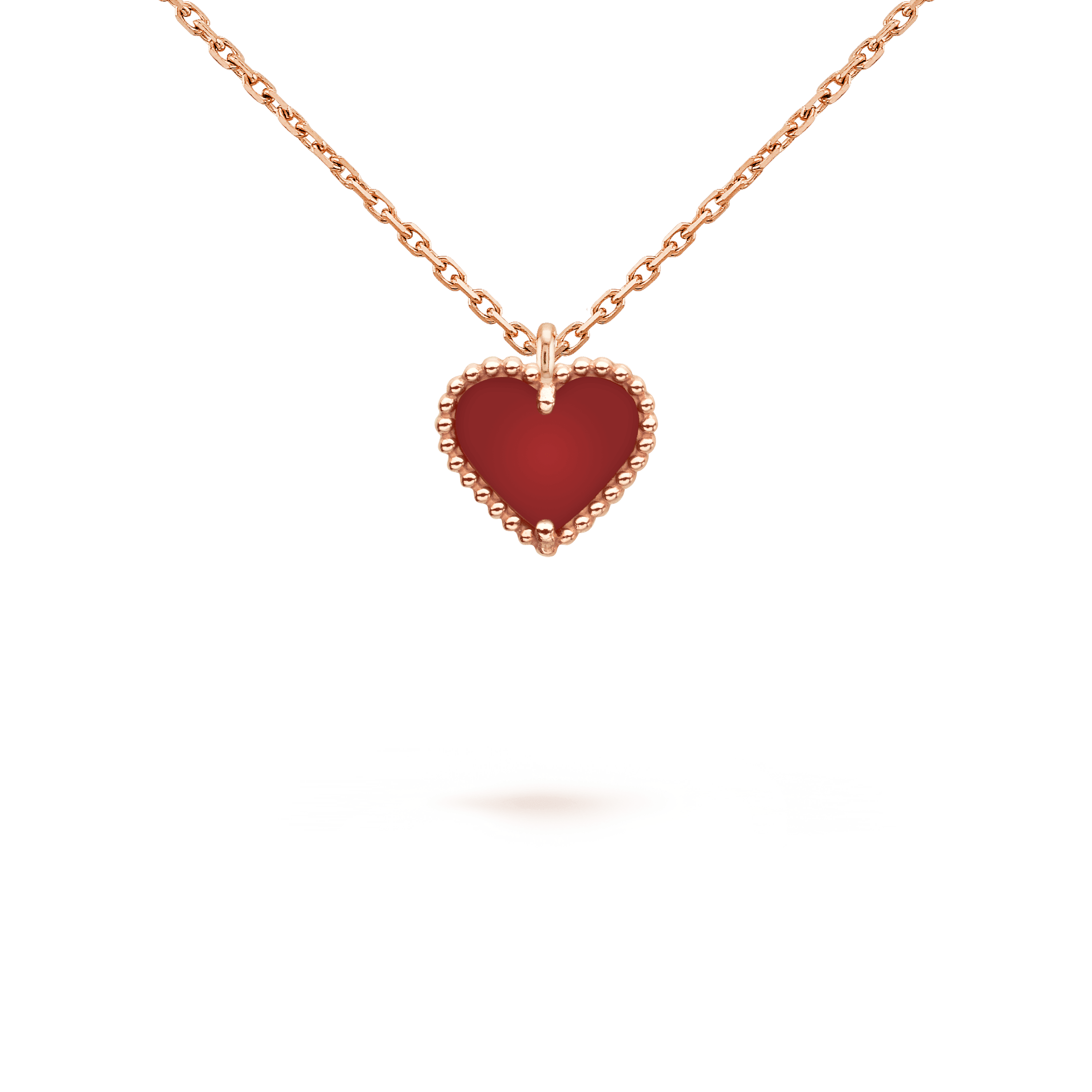 ¡®Star¡¯SWEET CLOVER CARNELIAN HEART NECKLACE
