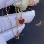 ¡®Star¡¯SWEET CLOVER CARNELIAN HEART NECKLACE