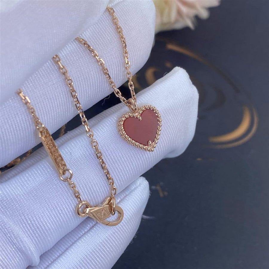 ¡®Star¡¯SWEET CLOVER CARNELIAN HEART NECKLACE