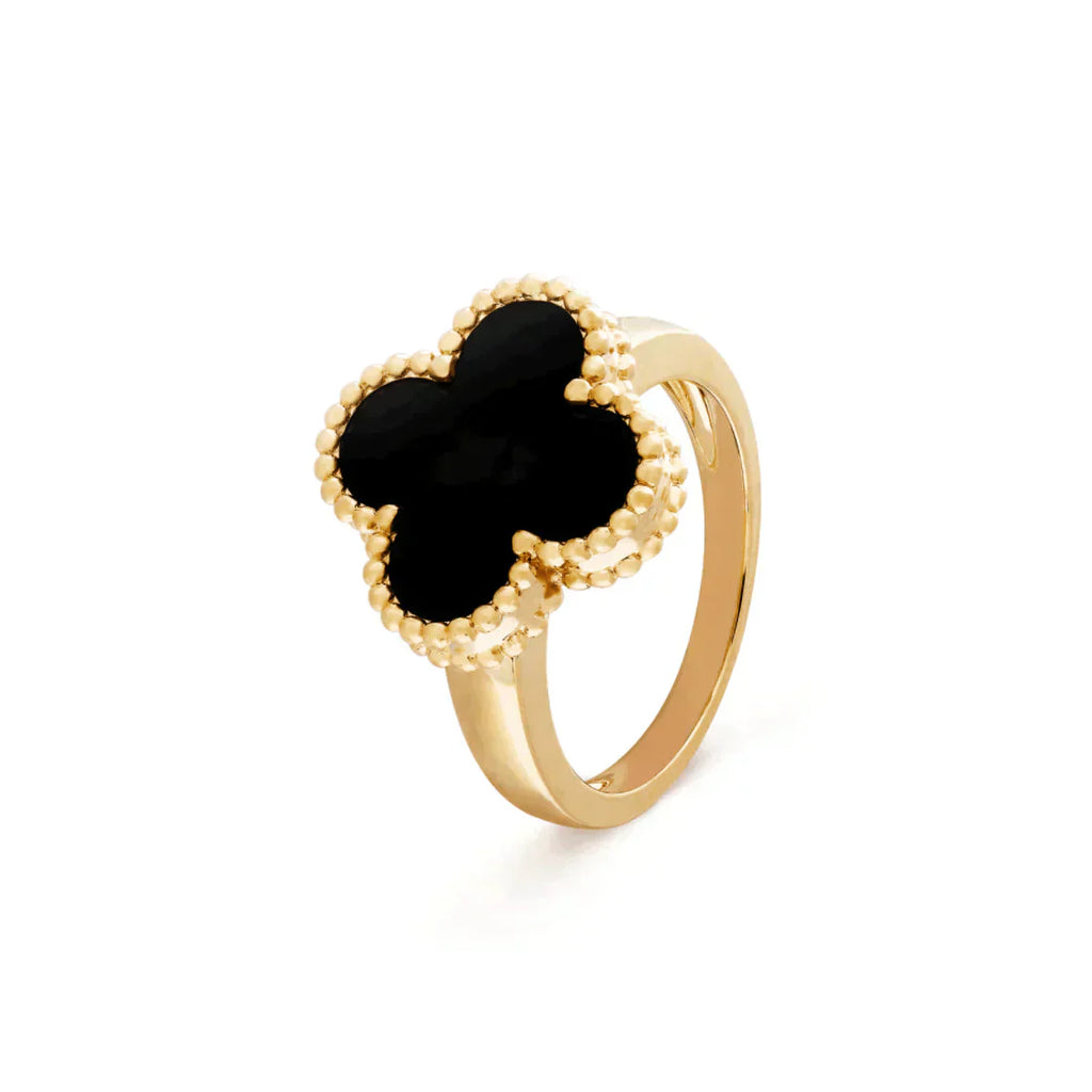¡®Star¡¯CLOVER ONYX RING