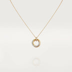 ¡®Star¡¯TRINITY NECKLACE SILVER GOLD PINK GOLD DIAMONDS