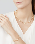 [¡®Star¡¯]CLOVER 10 MOTIFS FULL DIAMOND NECKLACE