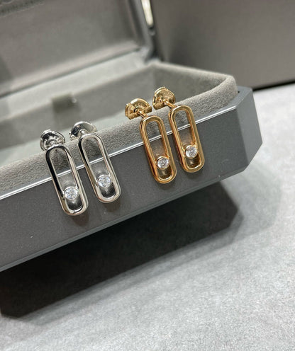 [moco jewelrys ]MOVE UNO SMALL 1 DIAMOND EARRINGS