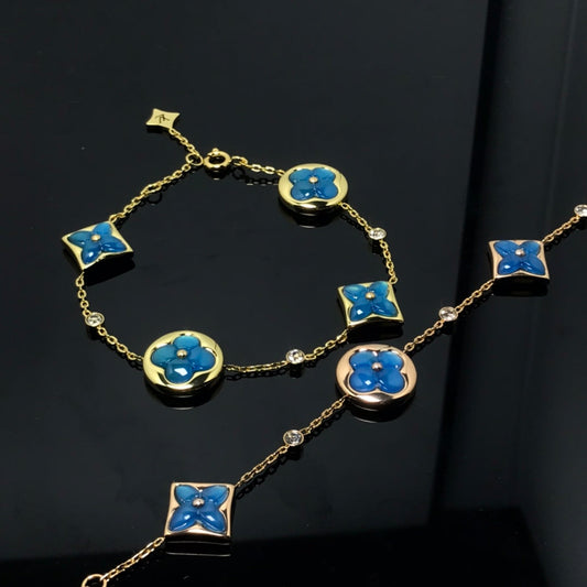 ¡®Moco¡¯STAR AND SUN 4 MOTIF BLUE BRACELET