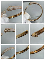 ¡®Star¡¯PANTHERE FULL DIAMOND OPEN BRACELET
