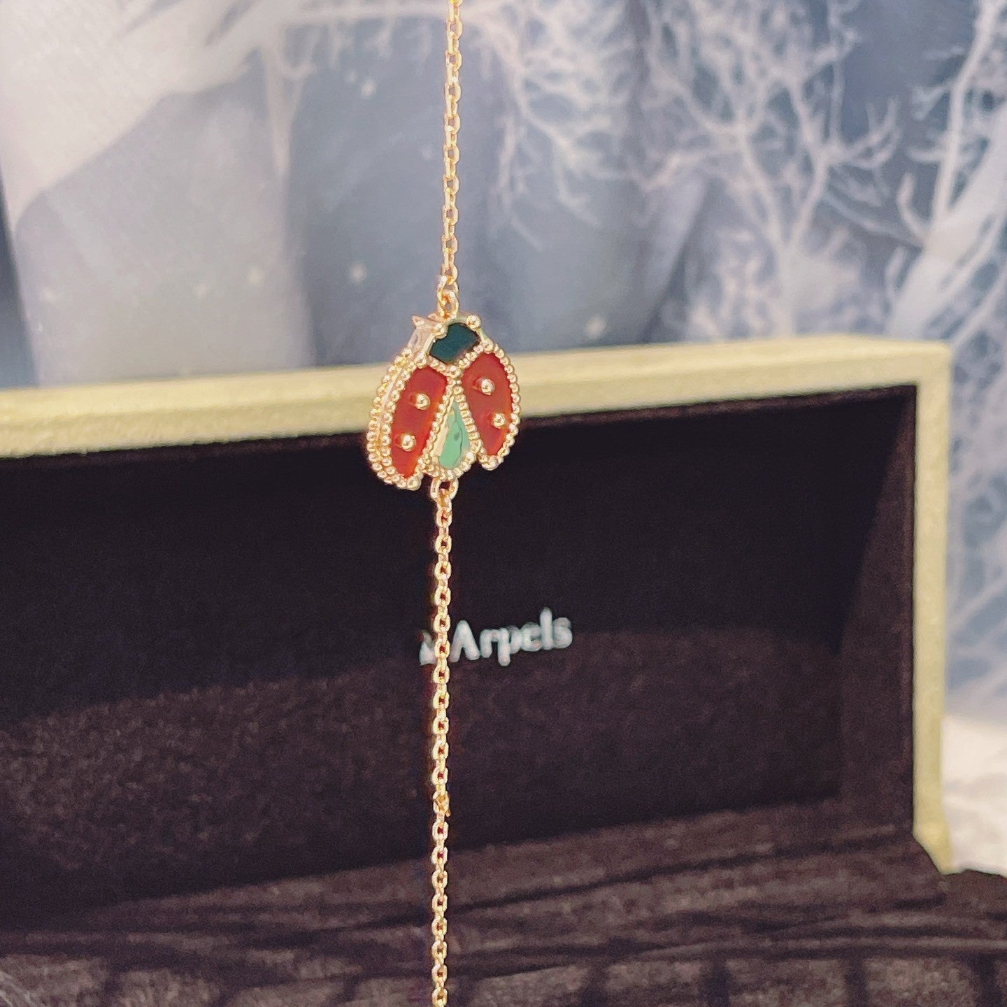 ¡®Star¡¯LUCKY SPRING 1 MOTIF PINK GOLD BRACELET