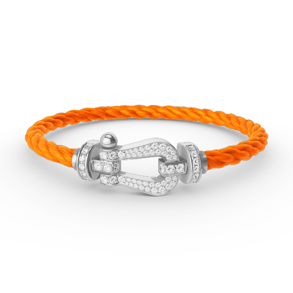 ¡®Star¡¯FORCE LARGE HORSESHOE FULL DIAMOND BRACELET SILVER