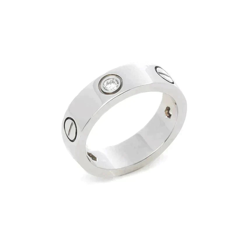 ¡®Star¡¯LOVE RING 5.5MM 3 DIAMONDS SILVER