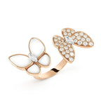 ¡®Star¡¯TWIN BUTTERFLY DIAMOND MOP RING