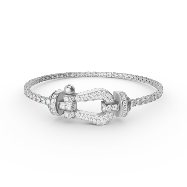 ¡®Star¡¯FORCE  LARGE HORSESHOE FULL DIAMOND TENNIS BRACELET