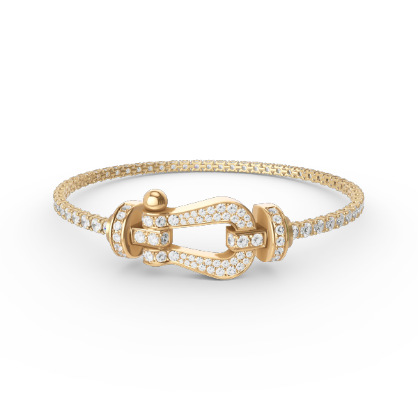 ¡®Star¡¯FORCE  LARGE HORSESHOE FULL DIAMOND TENNIS BRACELET